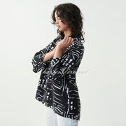 Joseph Ribkoff Abstract Print Blouse – Style 221221 (Black)