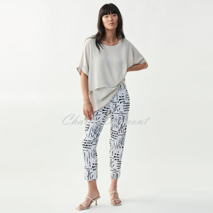 Joseph Ribkoff Abstract Print Crop Trouser – Style 221241