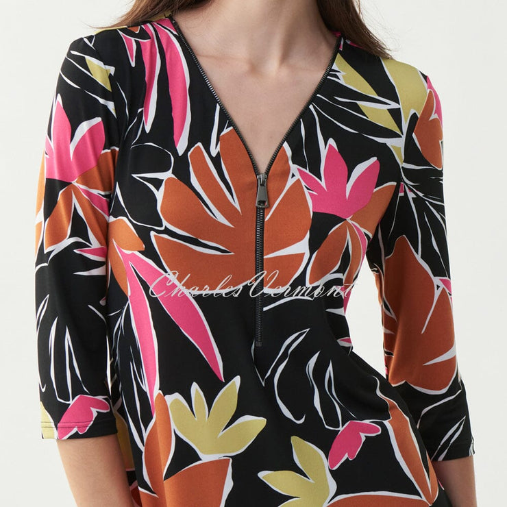 Joseph Ribkoff Leaf Print Dress – Style 221257