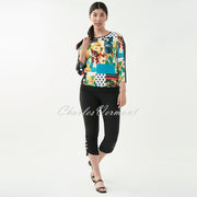 Joseph Ribkoff Geometric/Floral Top – Style 221267