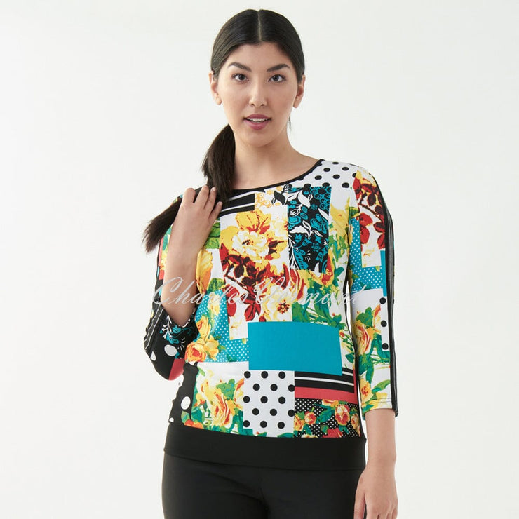Joseph Ribkoff Geometric/Floral Top – Style 221267