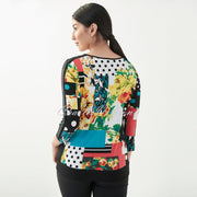 Joseph Ribkoff Geometric/Floral Top – Style 221267