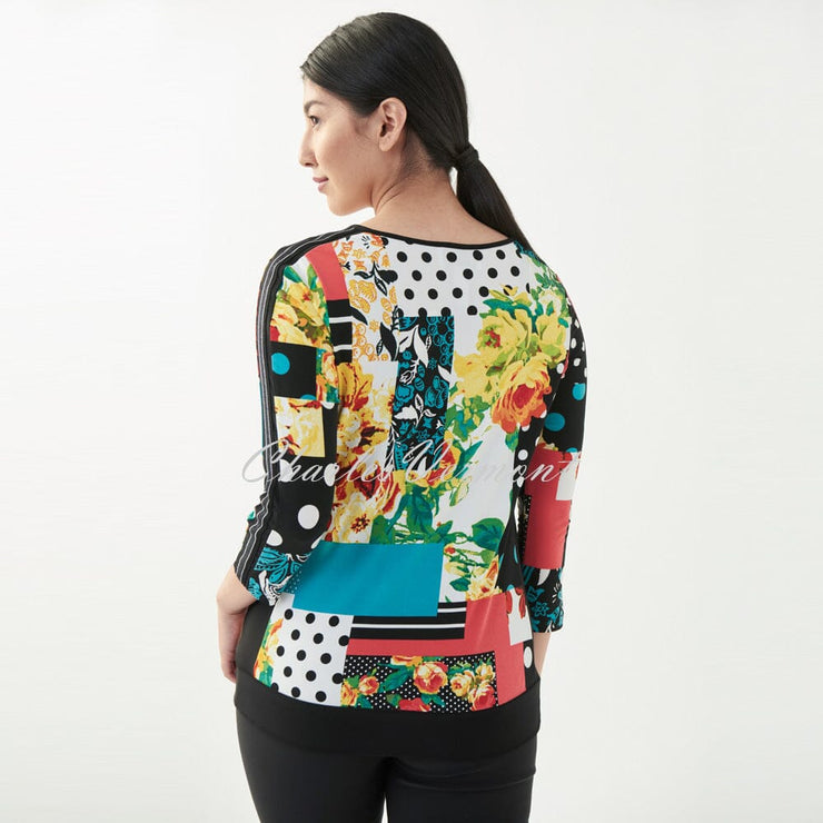 Joseph Ribkoff Geometric/Floral Top – Style 221267