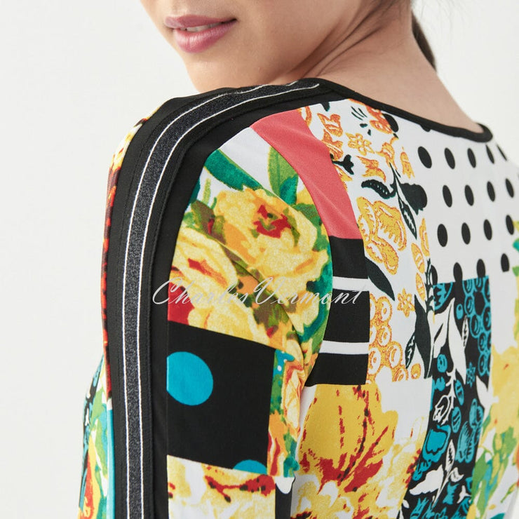 Joseph Ribkoff Geometric/Floral Top – Style 221267