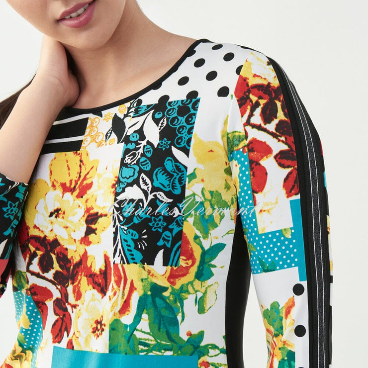 Joseph Ribkoff Geometric/Floral Top – Style 221267