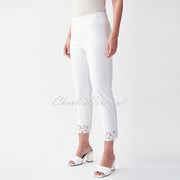 Joseph Ribkoff Lace Ankle Trouser – Style 221286 (White)