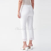 Joseph Ribkoff Lace Ankle Trouser – Style 221286 (White)