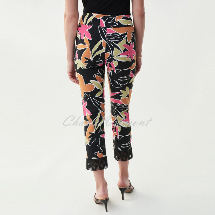 Joseph Ribkoff Leaf Print Lace Ankle Trouser – Style 221319