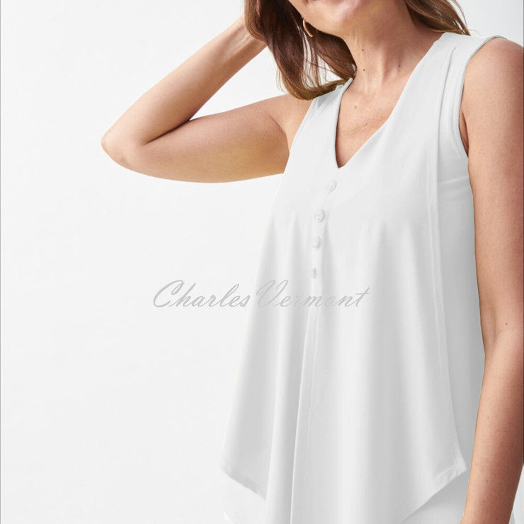 Joseph Ribkoff Layered Top – Style 221357 (Vanilla)