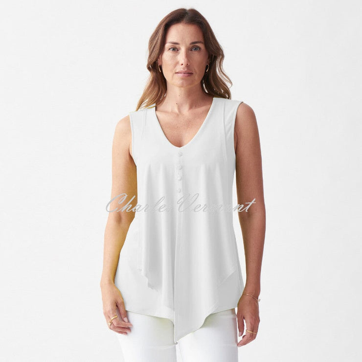 Joseph Ribkoff Layered Top – Style 221357 (Vanilla)
