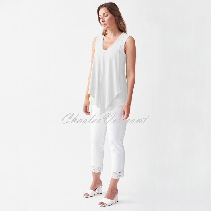 Joseph Ribkoff Layered Top – Style 221357 (Vanilla)