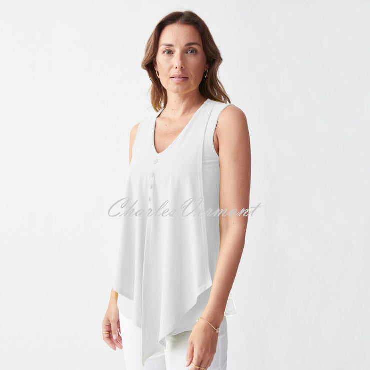 Joseph Ribkoff Layered Top – Style 221357 (Vanilla)