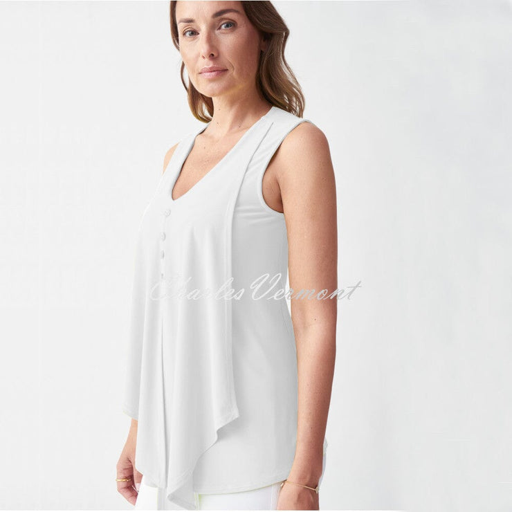 Joseph Ribkoff Layered Top – Style 221357 (Vanilla)