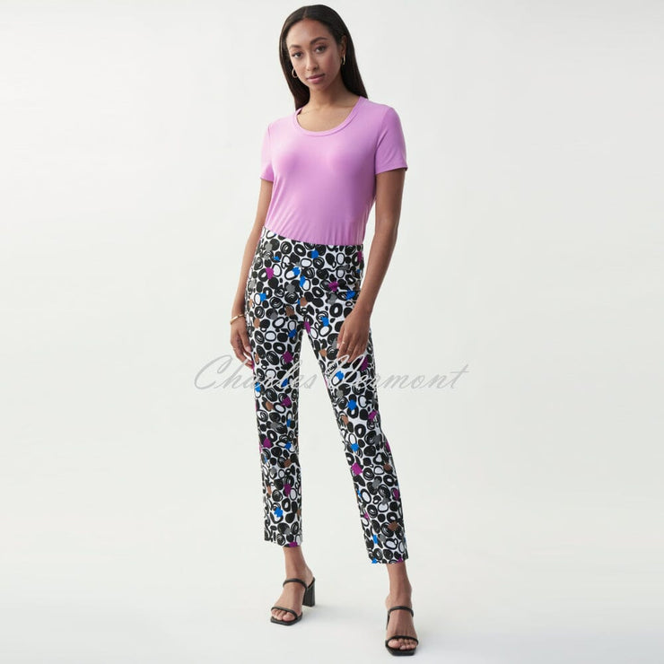 Joseph Ribkoff Multi-Coloured Print Trouser – Style 221367