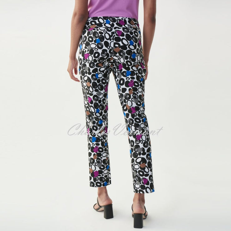 Joseph Ribkoff Multi-Coloured Print Trouser – Style 221367