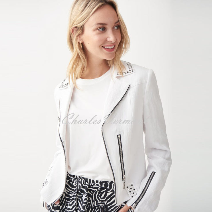 Joseph Ribkoff Zip and Stud Jacket – Style 221900