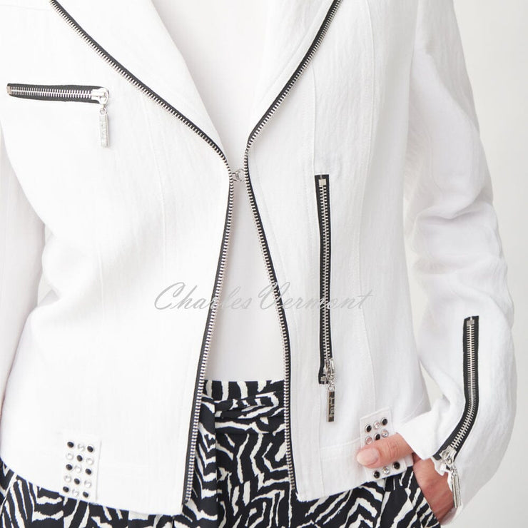 Joseph Ribkoff Zip and Stud Jacket – Style 221900
