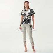 Joseph Ribkoff Rhinestone Ankle Jean – Style 221919 (Sand)