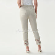 Joseph Ribkoff Rhinestone Ankle Jean – Style 221919 (Sand)