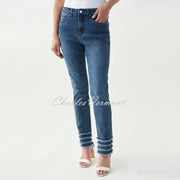 Joseph Ribkoff Jean with Frill and Rhinestone Ankle – Style 221921