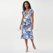 Joseph Ribkoff Leaf Print Dress – Style 222202 (Col. 2539)