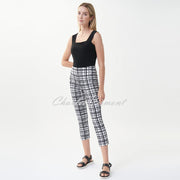Joseph Ribkoff Plaid Crop Trouser – Style 222259 (Vanilla / Black)