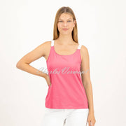 Just White Camisole Top - Style J1683-340 (Hibiskus Pink)