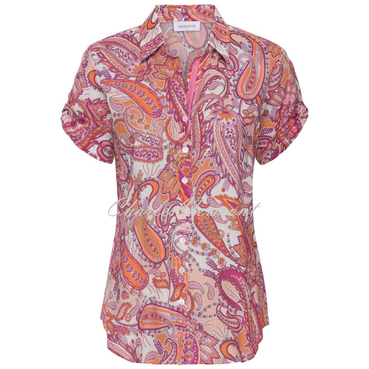 Just White Paisley Blouse - Style J2885
