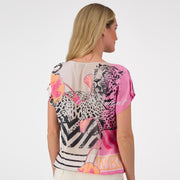 Just White Animal Print Top - Style J2986