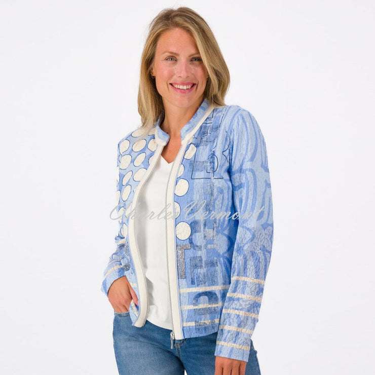 Just White Jacket with Rhinestone Detail- Style J2963