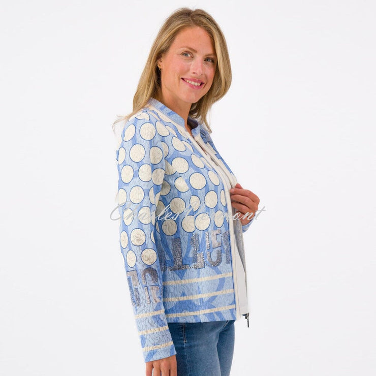 Just White Jacket with Rhinestone Detail- Style J2963