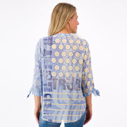 Just White Blouse with Rhinestone Detail - Style J2978