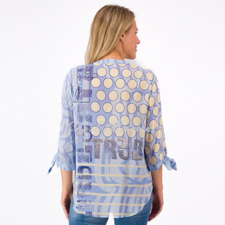 Just White Blouse with Rhinestone Detail - Style J2978