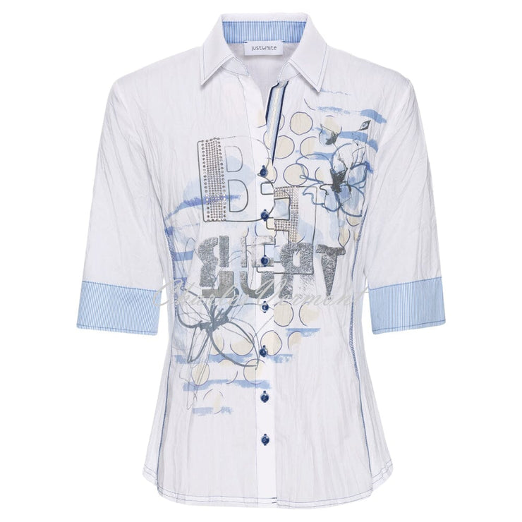 Just White Blouse - Style J3024