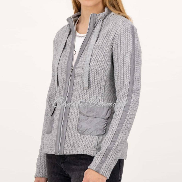 Just White Zip Cardigan Jacket - Style C2180