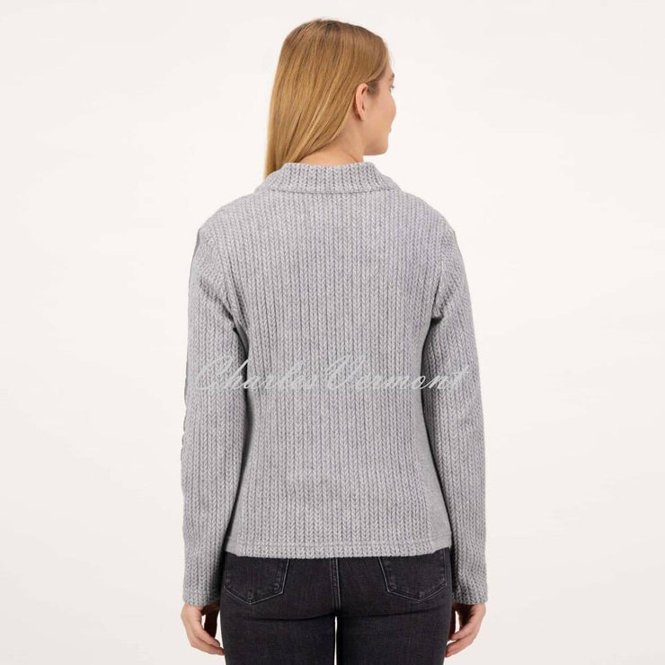 Just White Zip Cardigan Jacket - Style C2180