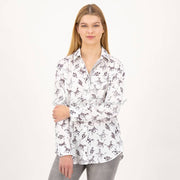 Just White Printed Blouse - Style C2331