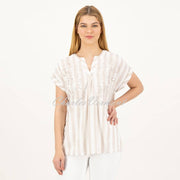 Just White Blouse – Style J1930 (Beige / White)