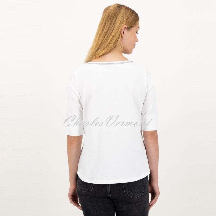 Just White Half-Sleeve Top – Style J1029
