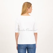 Just White Half Sleeve Top - Style J1682-010 (White)