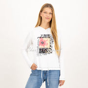 Just White Hoodie Top - Style J1721