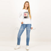 Just White Hoodie Top - Style J1721