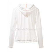 Just White Hoodie Top - Style J1721