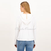 Just White Hoodie Top - Style J1721