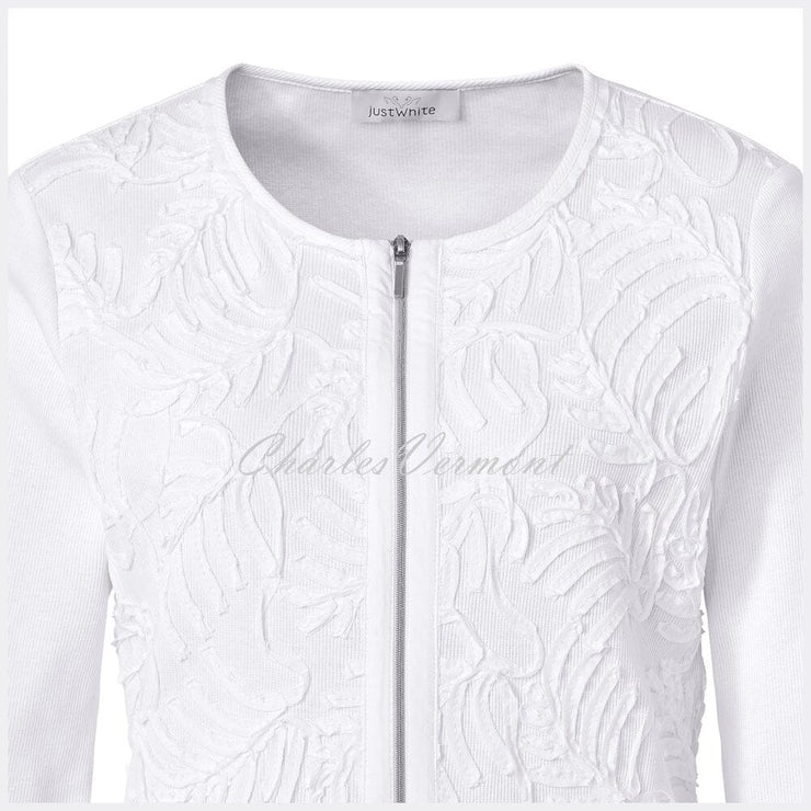 Just White Jacket (Embroidered Front) – Style 42325