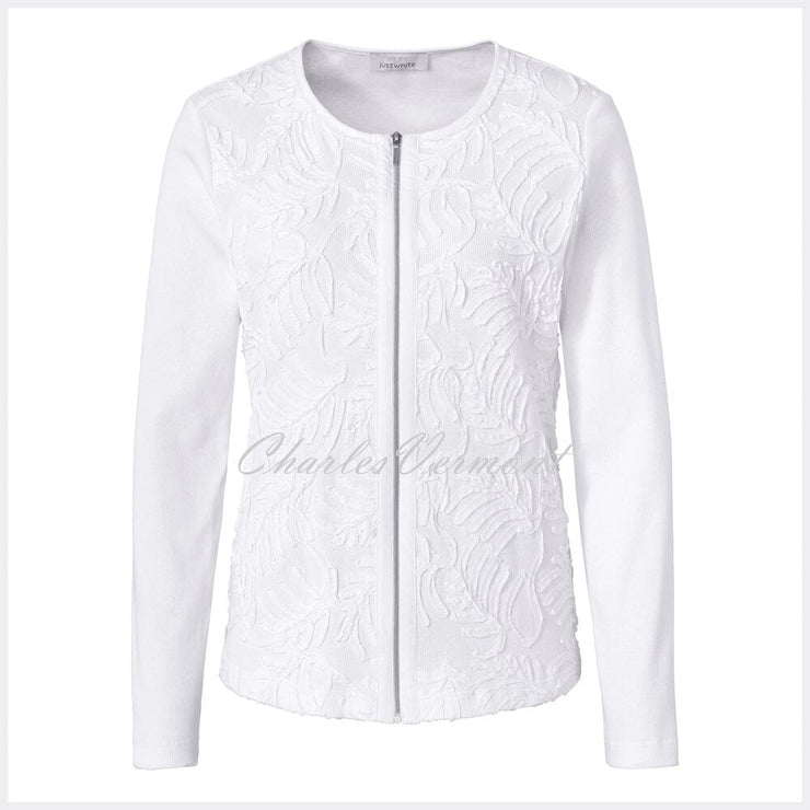 Just White Jacket (Embroidered Front) – Style 42325