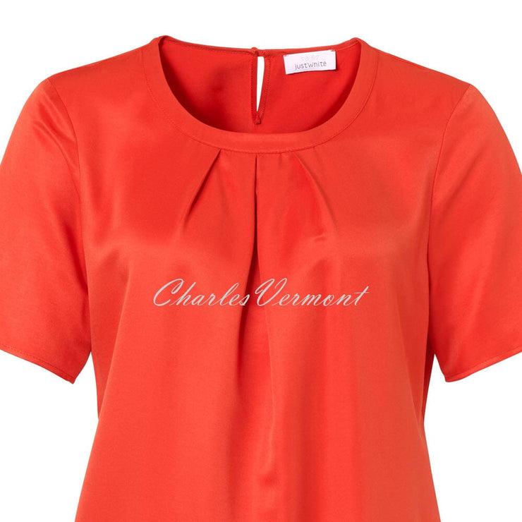 Just White Blouse – Style 42995 (Burnt Orange 350)