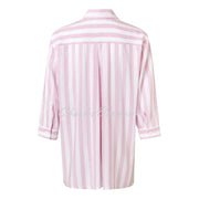 Just White Blouse – Style 44037-211 (Pink / White)