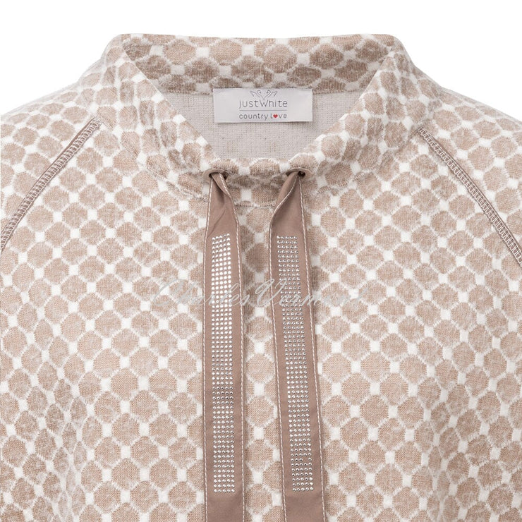 Just White Diamond Pattern Sweater – Style C1212