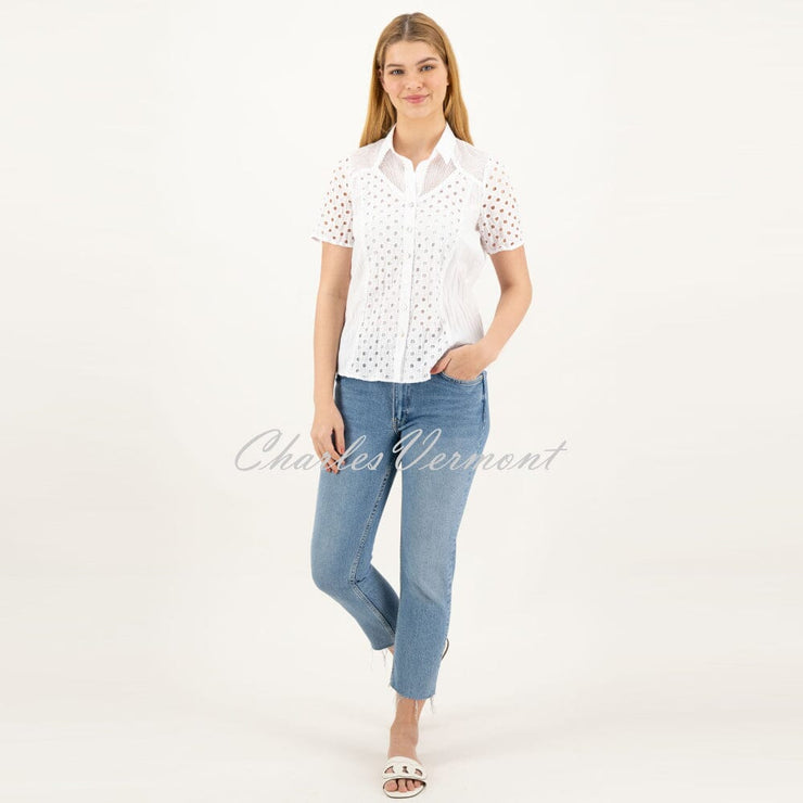 Just White Blouse - Style C1534